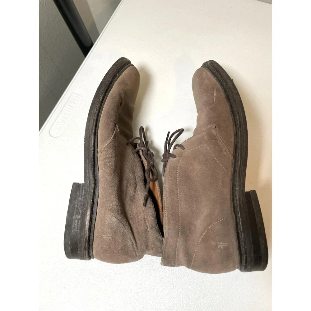 Frye Brown Suede Chukka Boots Men's 11 Lace up Shoes Preppy Casual Minimalist